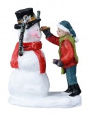 Building Snowmen In The Tree Snow Park Christmas Figurines - 8 Piece Set