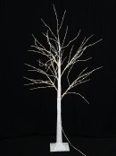 Neutral White LED On White Branch 3D Outdoor Christmas Birch Tree - 1.2m