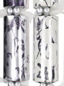 White & Silver With Silver Holly Design Christmas Cracker Bon Bons - 6 x 41cm