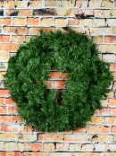 Giant Balsam Pine Needle Christmas Wreath With 354 Tips - 90cm