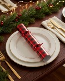 100x Red Tartan Small Christmas Bon Bons (Crackers) | 24cm