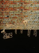 3x Neutral White LED Rope Light Animated Reindeer Christmas Light Display