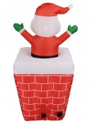 Santa In Chimney Animated & Illuminated Christmas Inflatable Display - 2.5m