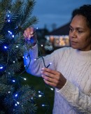 1000 Blue & Cool White LED String Fairy Lights 8 Function With Timer | 50m