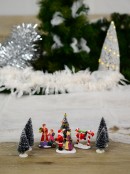 Santa & Mrs Claus Getting Ready For Christmas Village Figurines - 8 Piece Set