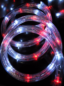 240 Red & Cool White LED Tube Rope Light - 10m