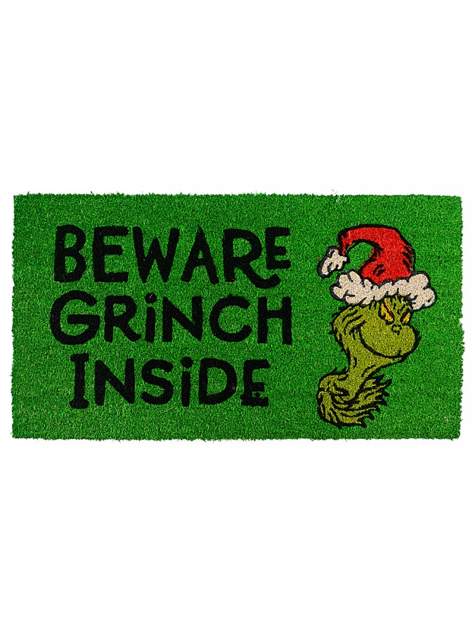 75cm Dr Suess Beware Grinch Inside Doormat