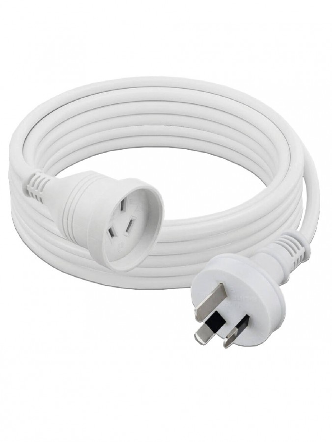 3m White Sansai Indoor Power Extension Cord