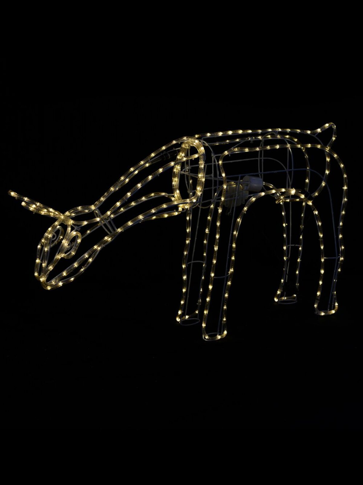 1.2m Warm White LED Large Feeding Reindeer Rope Light Display — image 3