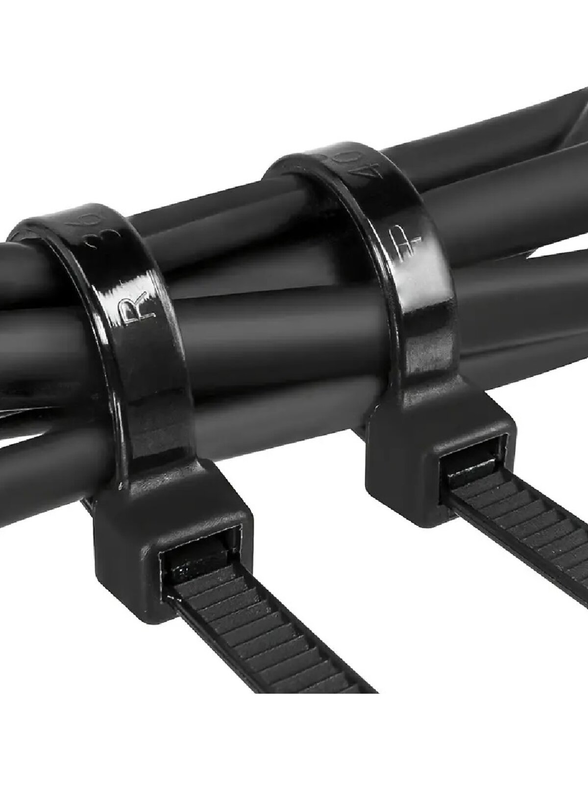 180x Black Nylon Cable Zip Ties | 10cm, 15cm & 20cm Self-Locking — image 2