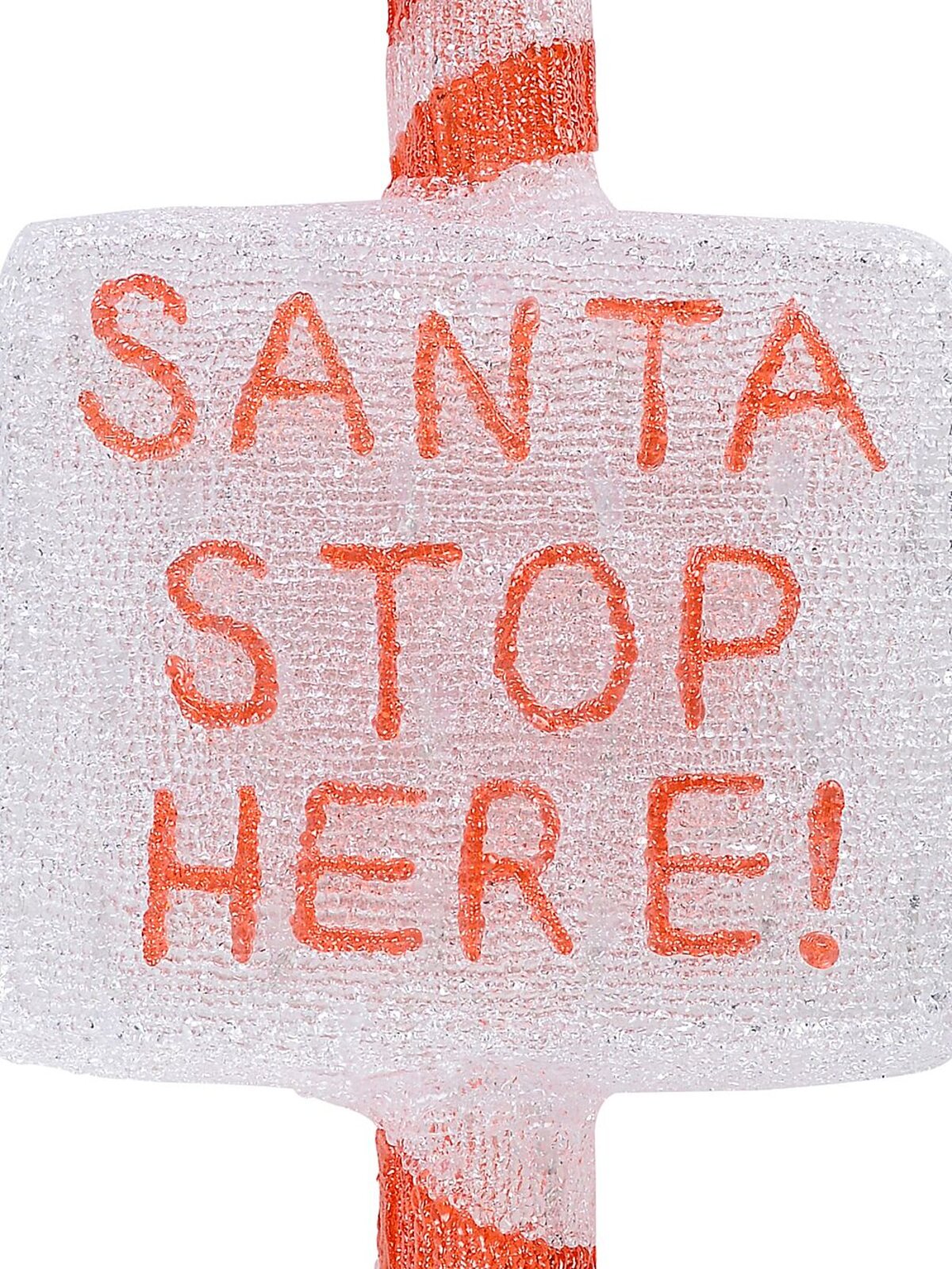 1m Acrylic SANTA STOP HERE! & Cool White LED Garden Stake Light Display — image 6