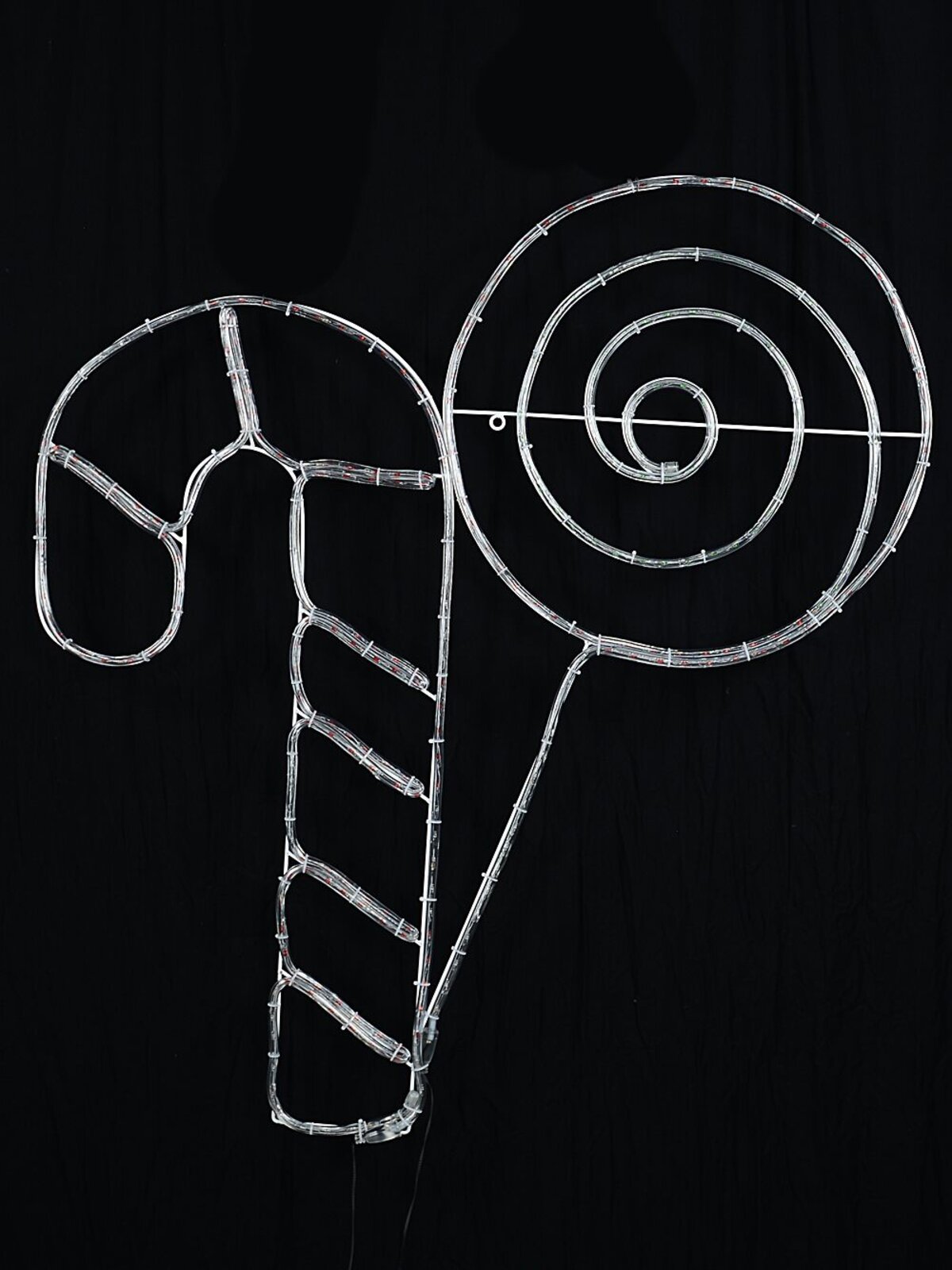 1m Candy Cane & Lollipop With Red, Cool White & Green LED Light Display — image 5