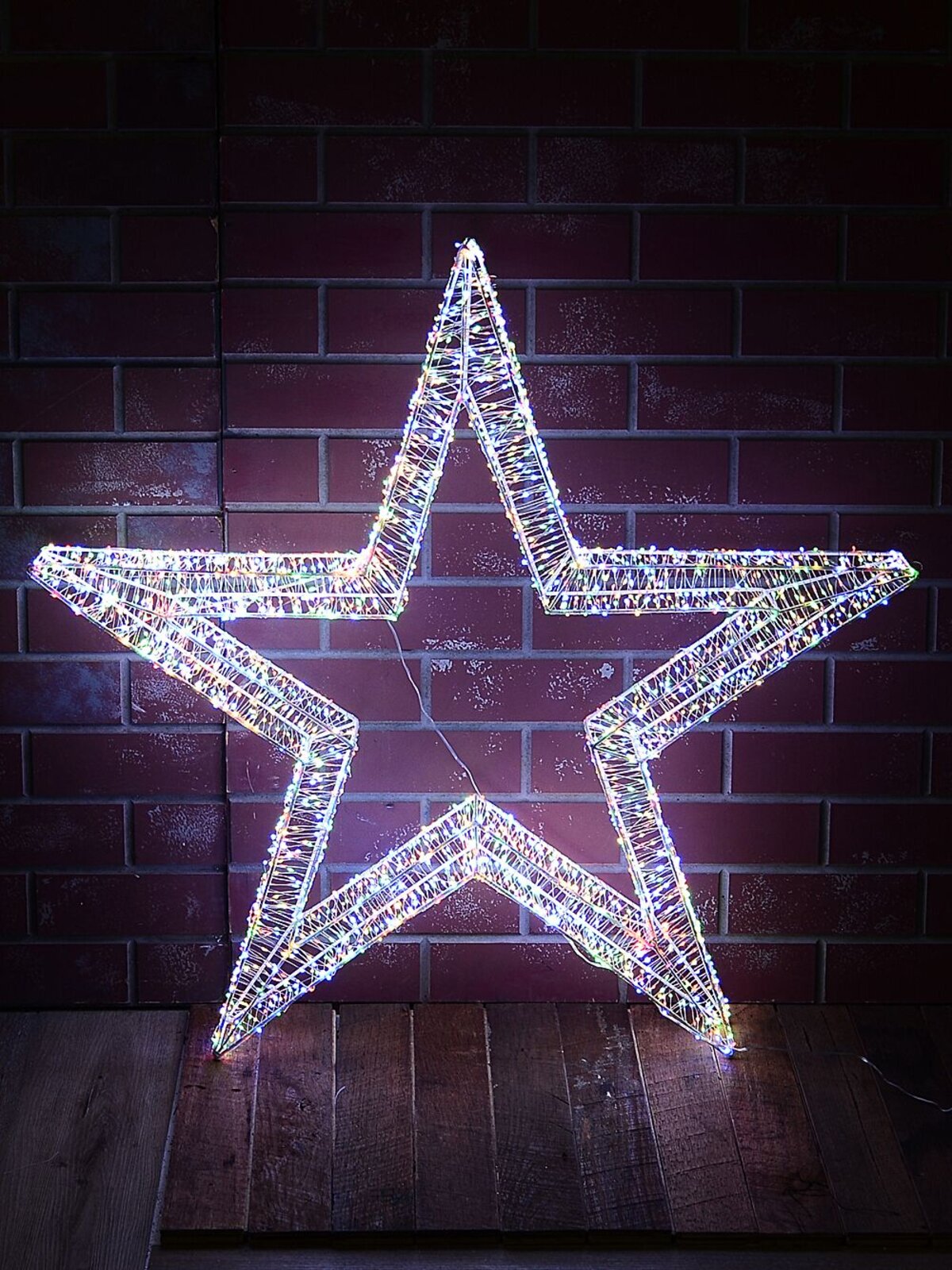 1m Multi Colour LED Lucid Christmas Star Light Display — image 2