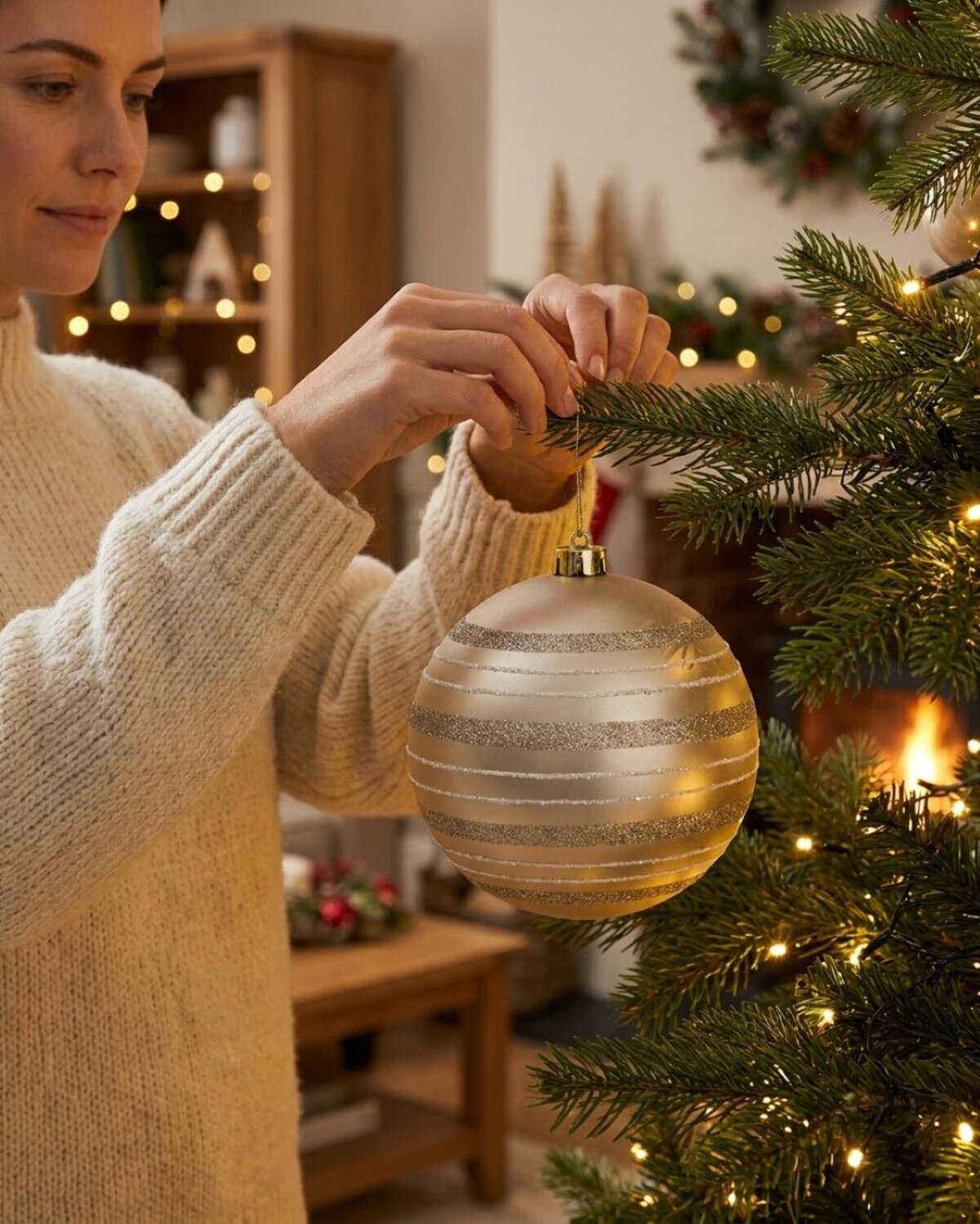 32x Lustrous Platinum Mixed Essential & Grand Baubles | 60mm & 15cm — image 3