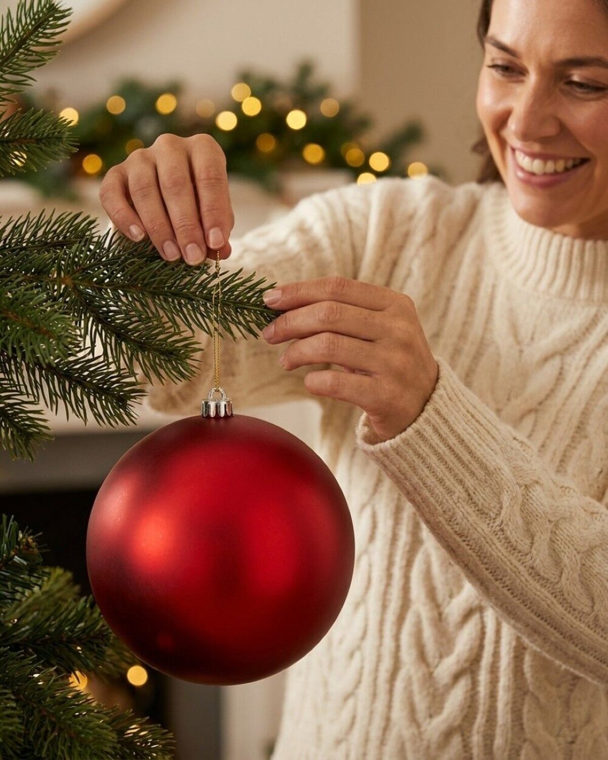 Regal Red Metallic Majestic Large Display Bauble | 20cm — image 3