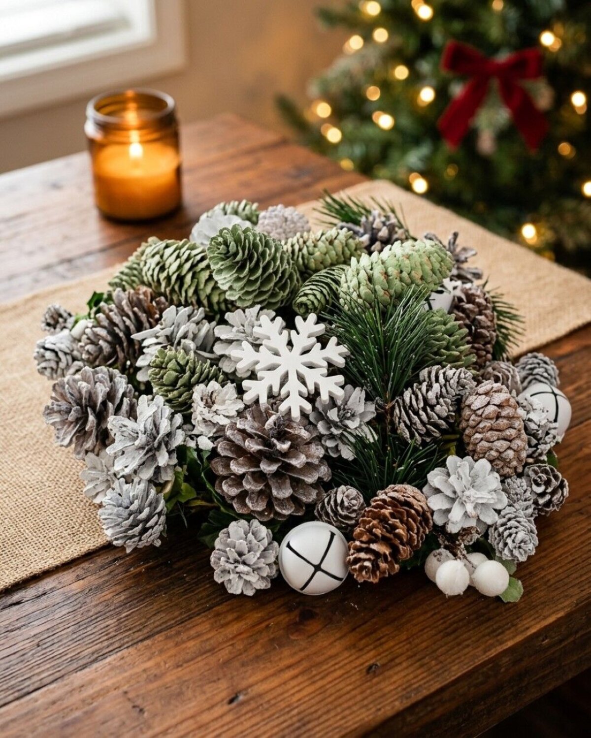 Natural Pinecone, Snowflake, Berry & Bell Mix | 350g — image 4