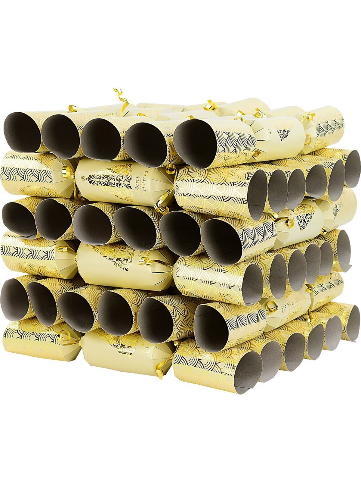 50x Elegant Matte Gold Filigree Tree Christmas Bon Bons (Crackers) | 34cm