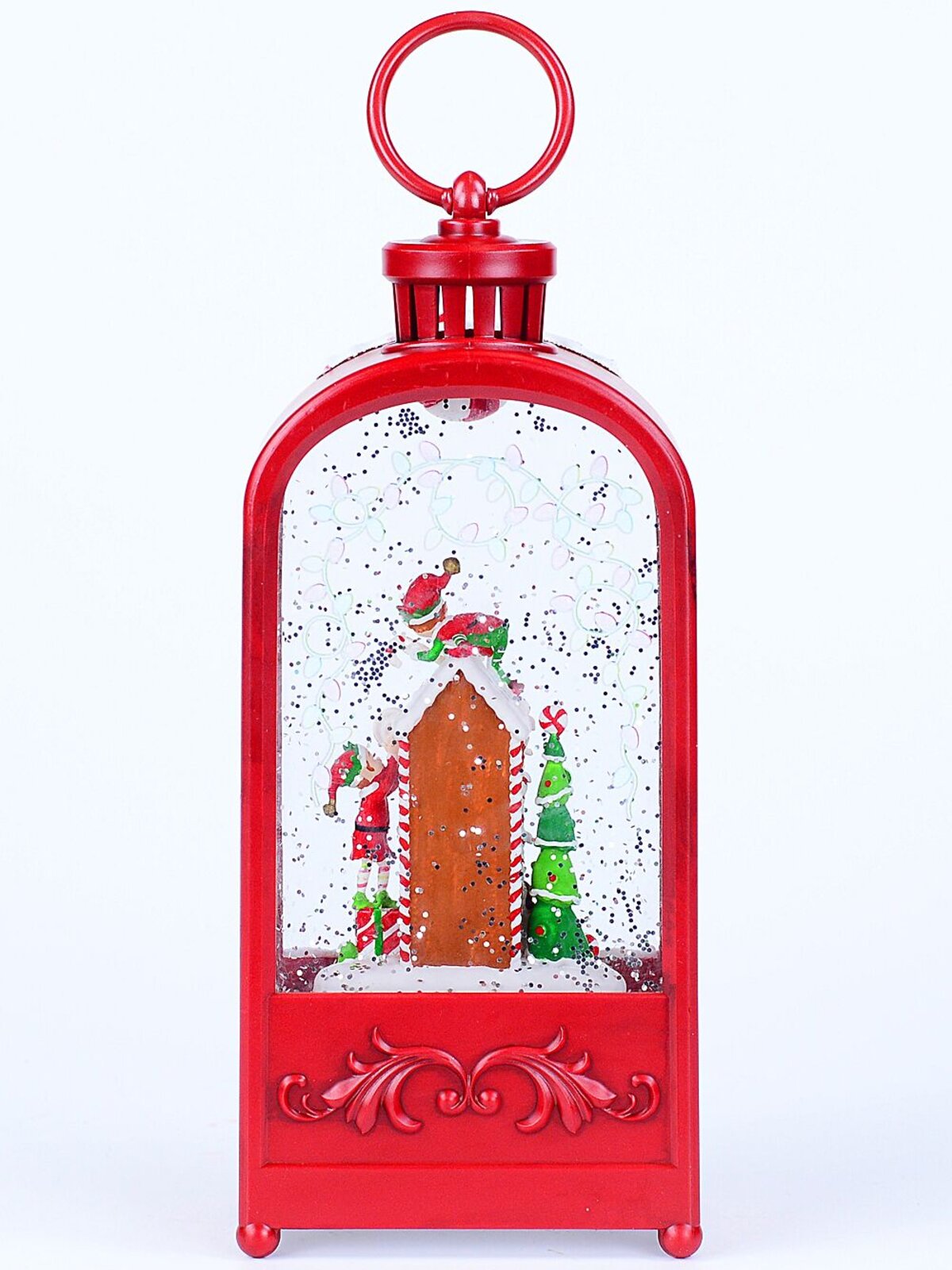 24cm Elves, Candy & Gingerbread LED Christmas Snow Globe Lantern — image 5