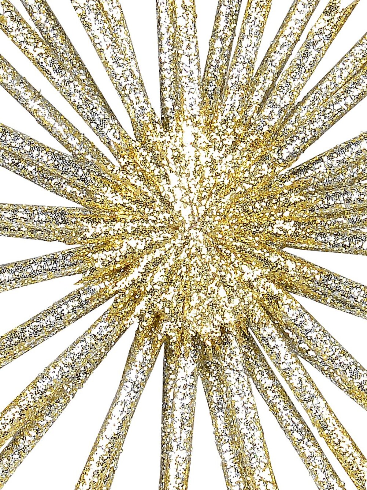 Gold & Platinum Starburst Ornament Christmas Tree Clip Pick | 25cm — image 3