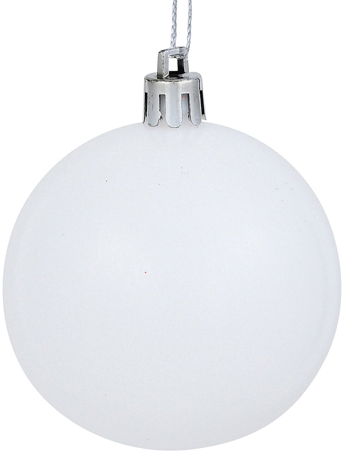 35x Lustrous Silver & Matte White Mixed Essential Baubles | 60mm — image 6
