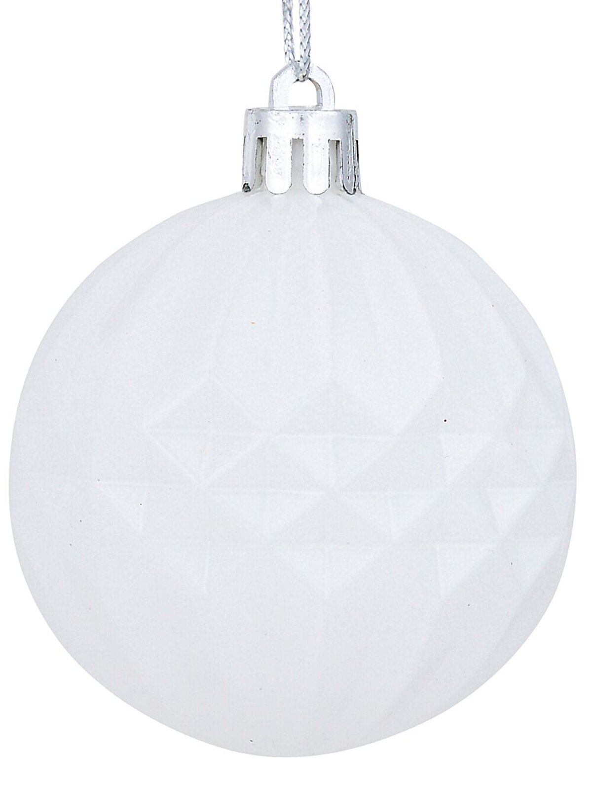 35x Lustrous Silver & Matte White Mixed Essential Baubles | 60mm — image 3