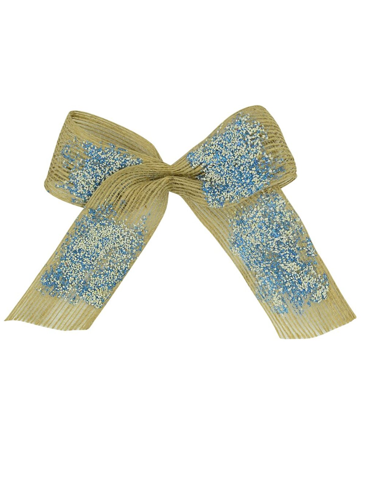 4x Silver & Turquoise Hessian Whimsical Essential Bows | 19cm
