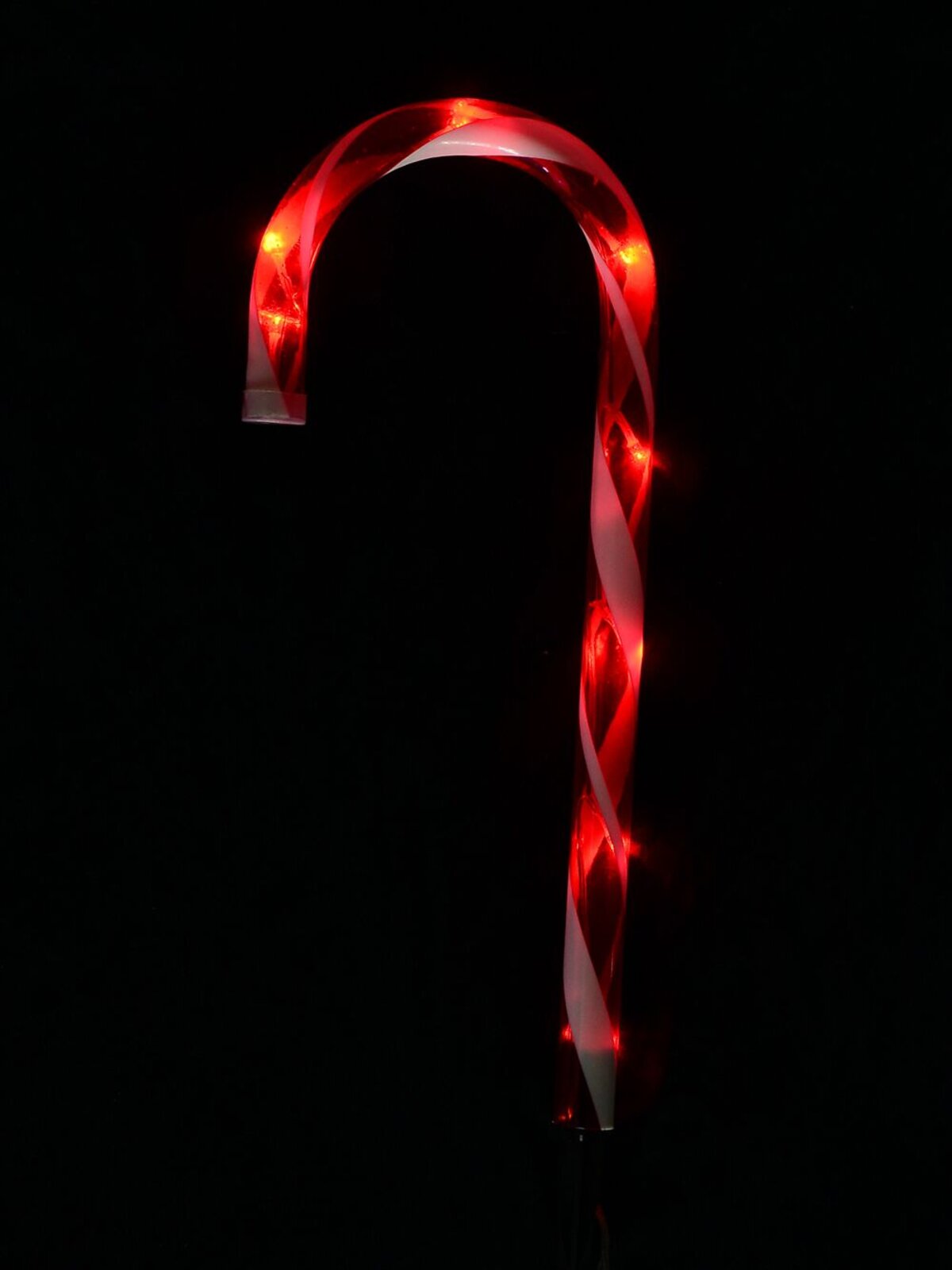 4x Solar LED Candy Cane Path Lights - Red & White Garden Stakes | 43cm — image 2