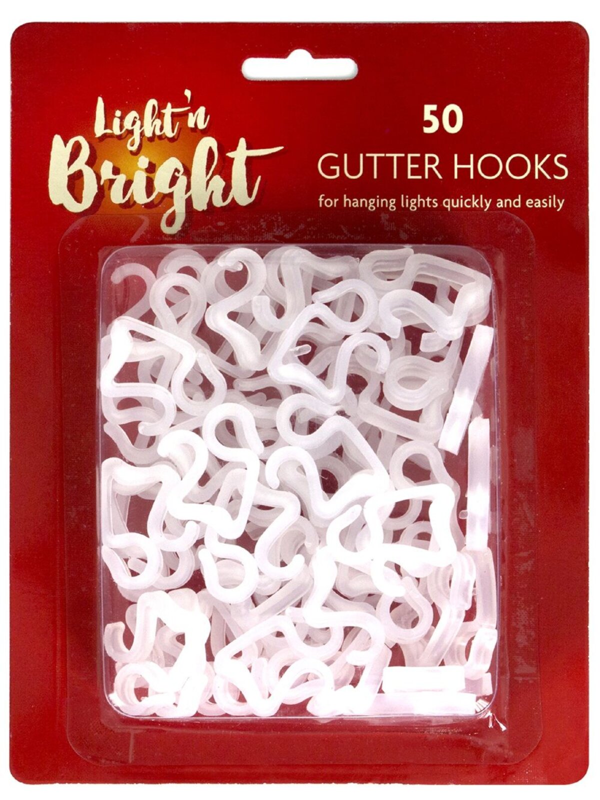 50x Reusable Outdoor Gutter Hooks Christmas Lights Accessory — image 7