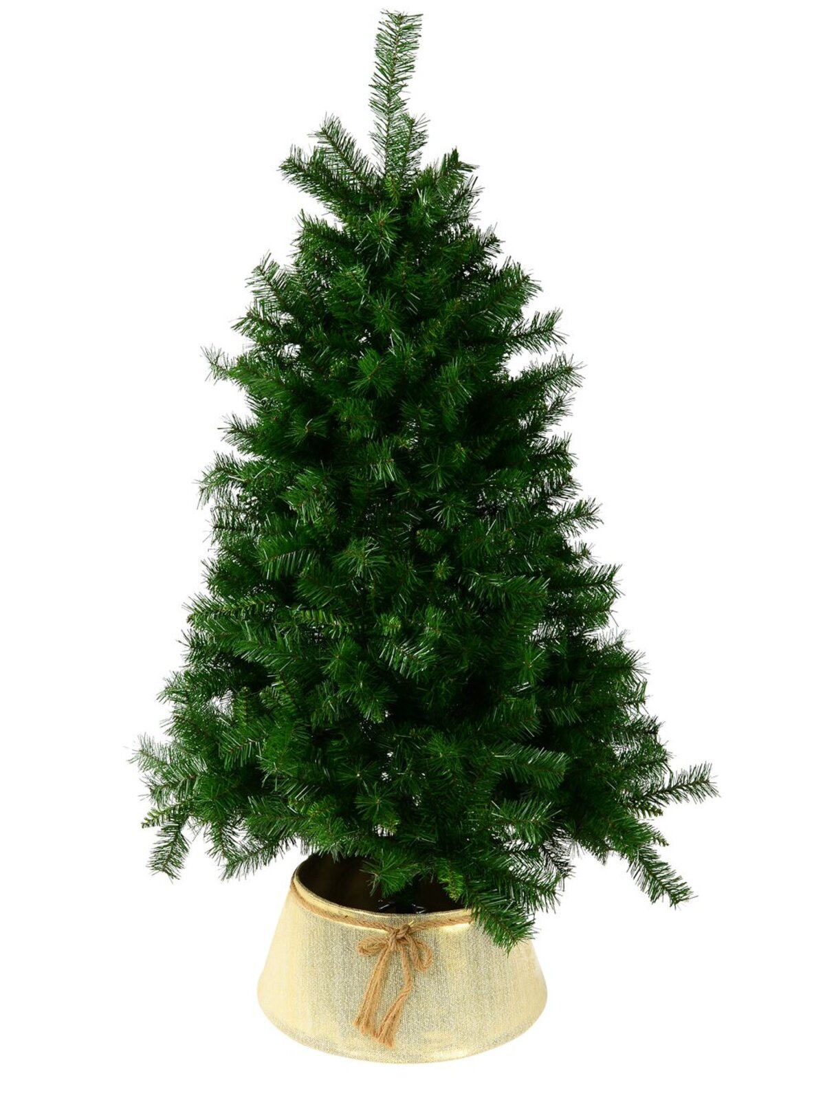 58cm Gold On White Textured Rope Knot Christmas Tree Collar — image 4