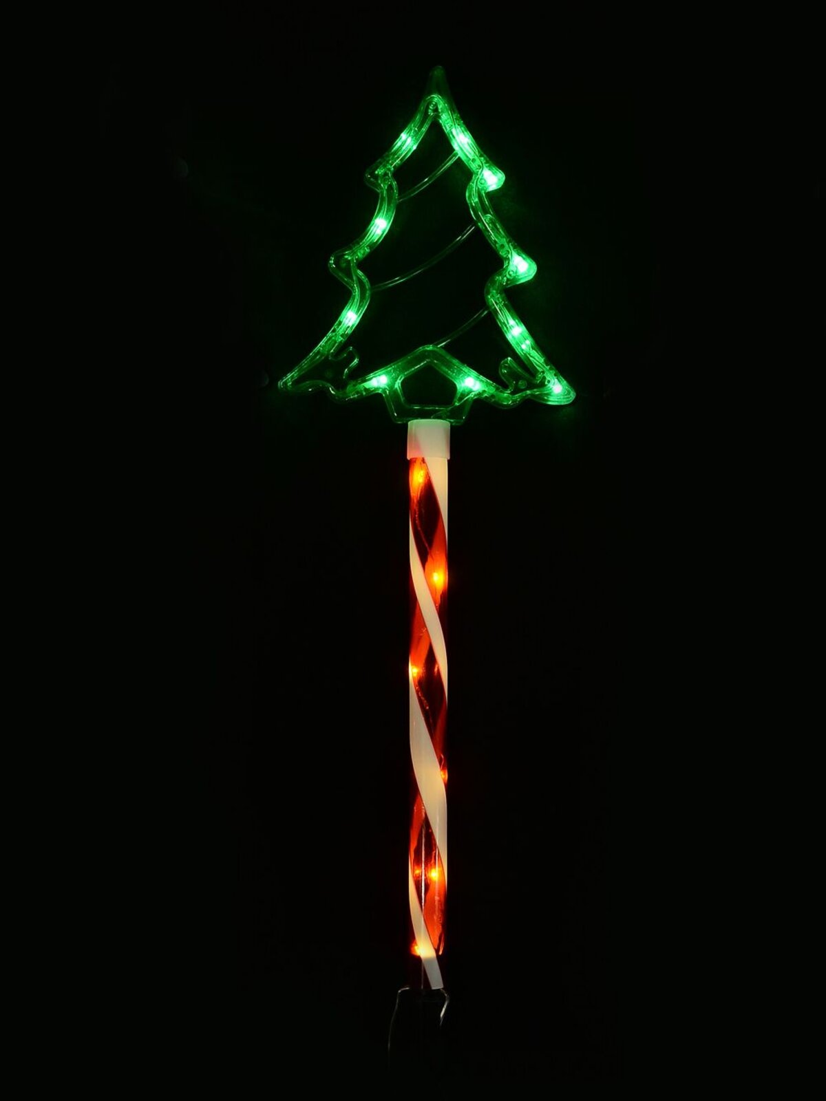 6x LED Christmas Tree & Spiral Path Lights - Hybrid Solar & Electric Stakes | 61cm — image 5