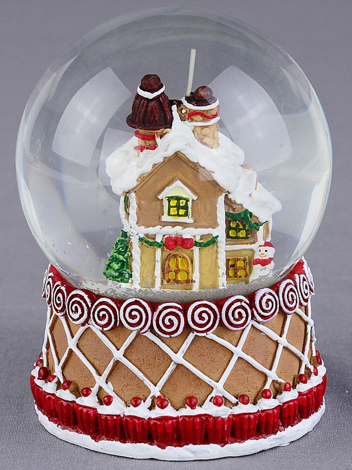 Gingerbread House Mini Christmas Waterball Snow Globe | 60mm — image 4