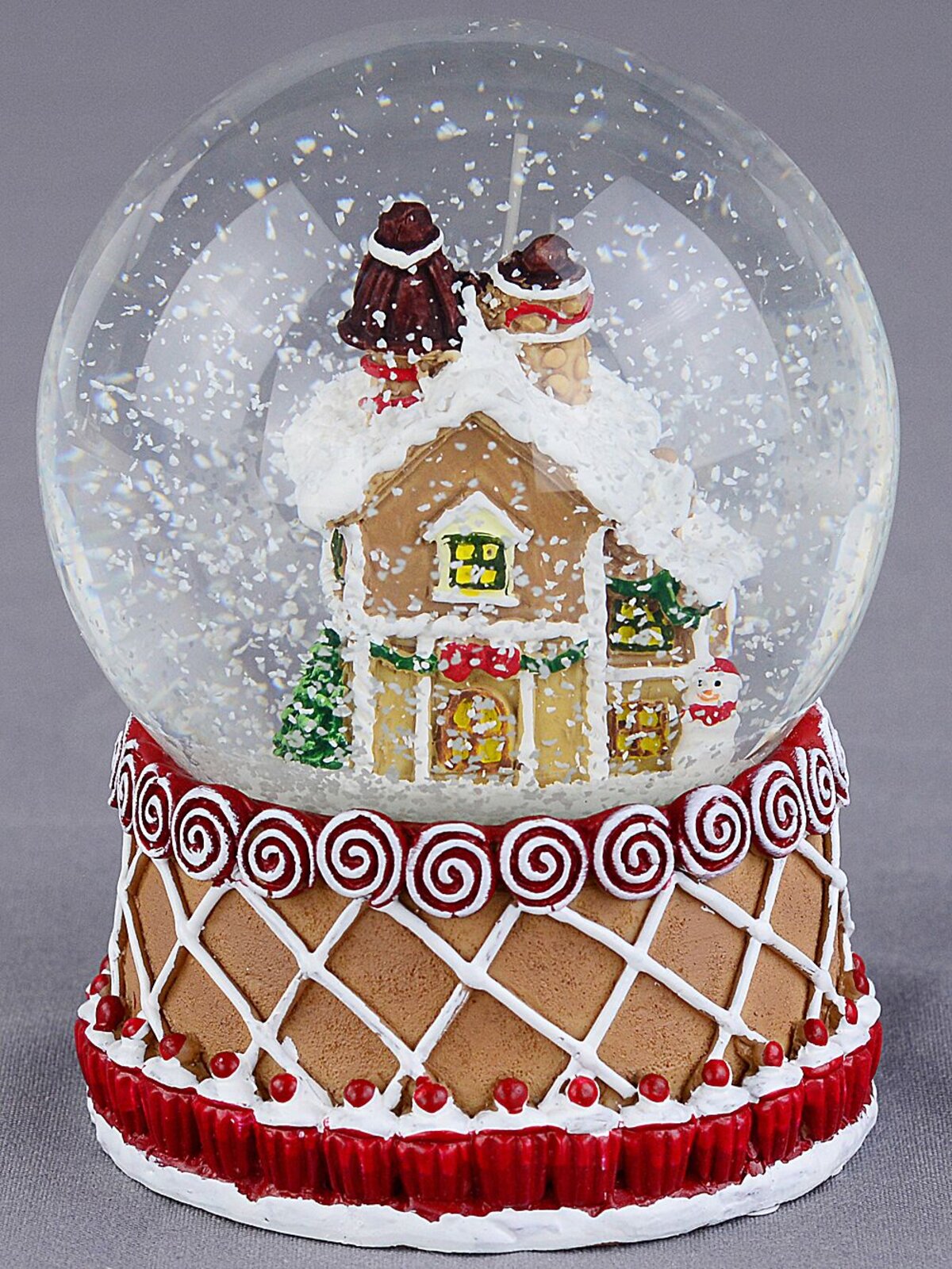 Gingerbread House Mini Christmas Waterball Snow Globe | 60mm — image 3