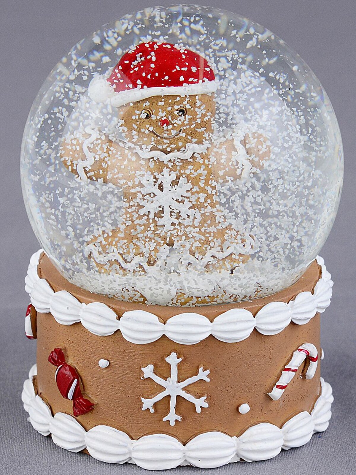 Gingerbread Man Mini Christmas Waterball Snow Globe | 60mm — image 3