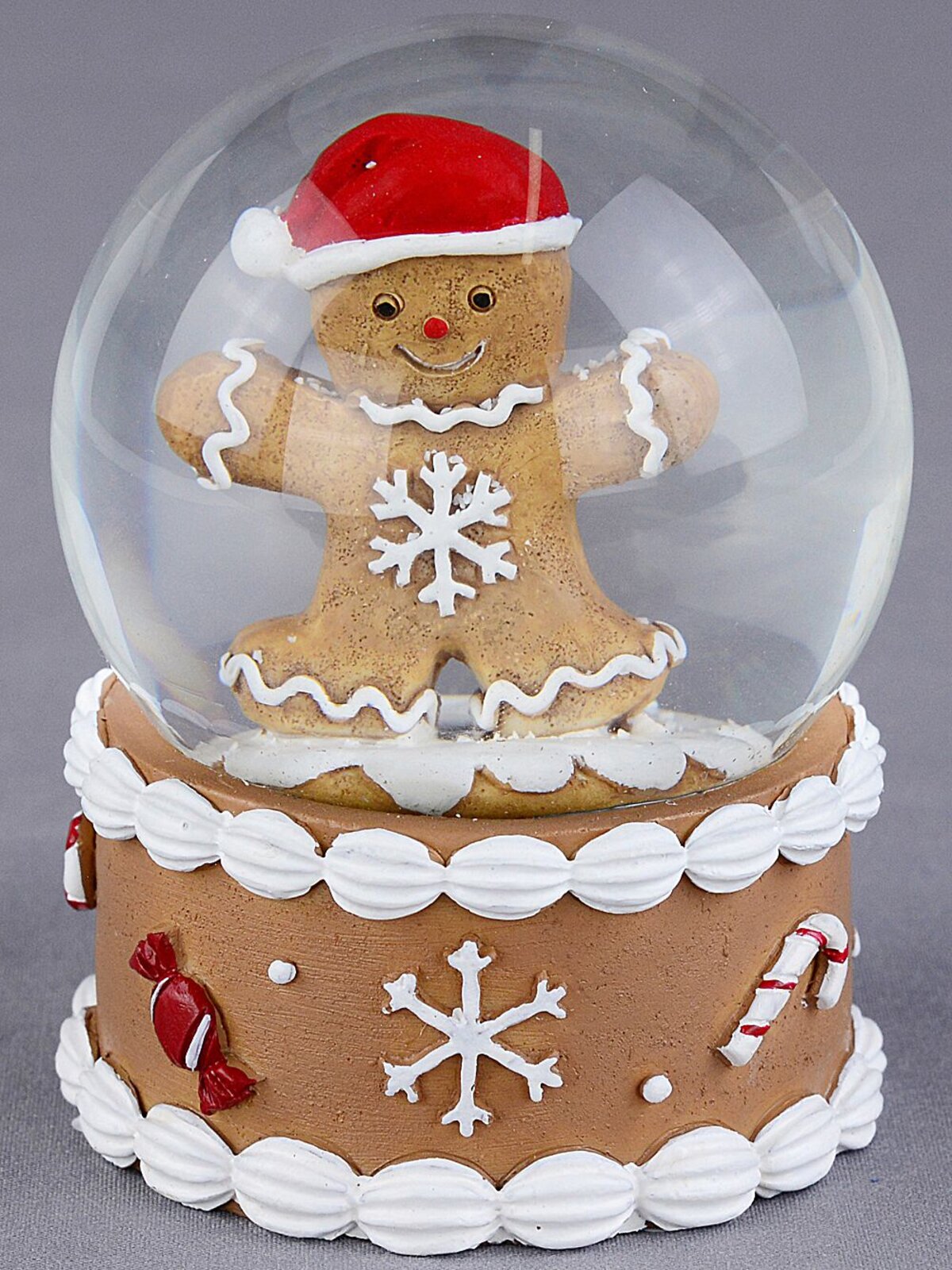 Gingerbread Man Mini Christmas Waterball Snow Globe | 60mm — image 4