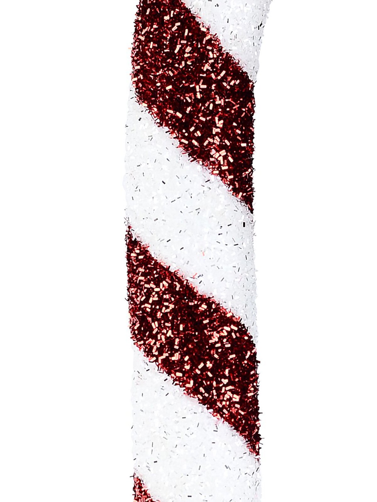 Red & White Swirl Christmas Candy Cane Tinsel Plaque Ornament | 90cm — image 3