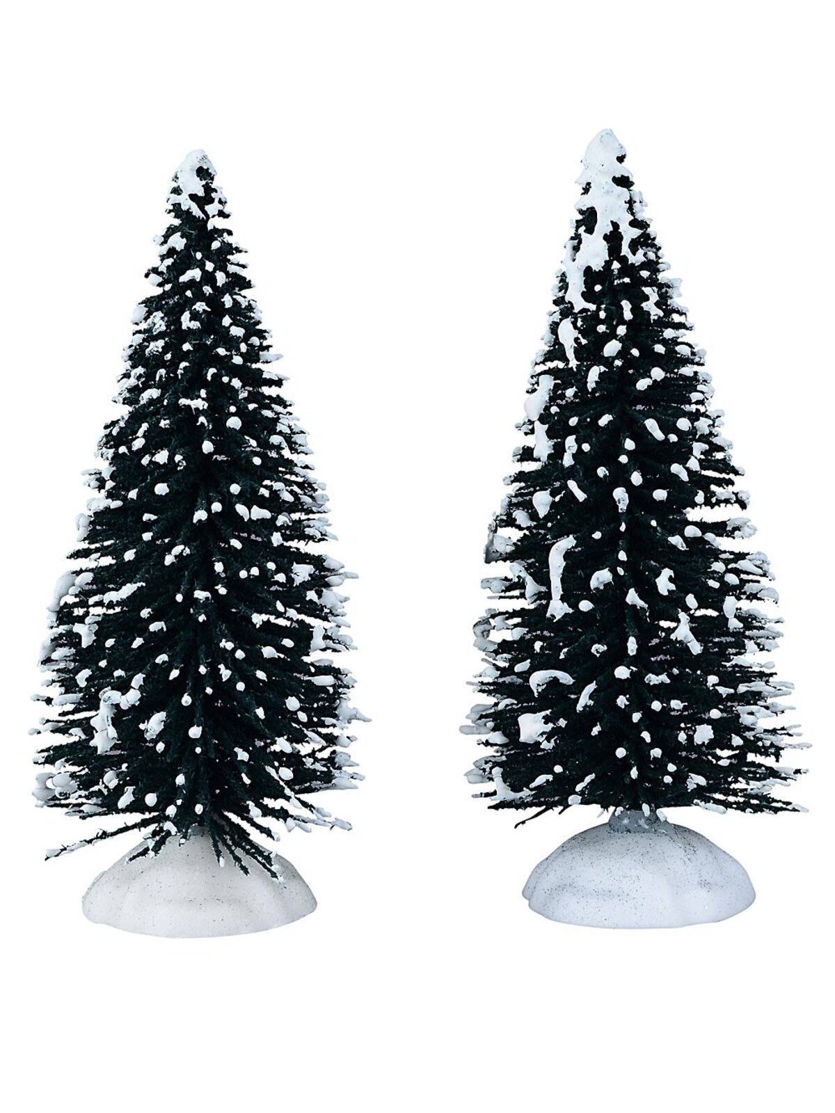9x Snow Tipped Pine Tree & Shrub Village Scenery | 21cm Tree — image 4