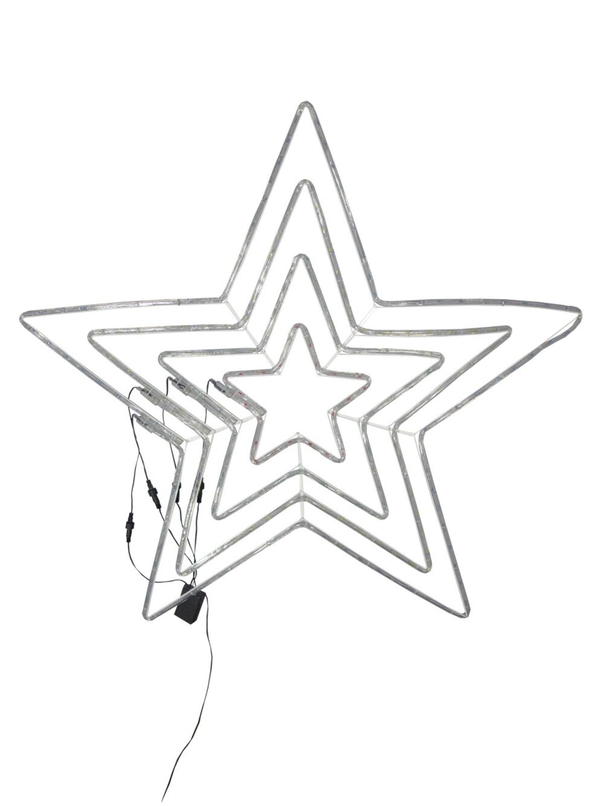 Blue, Orange, Green & Red Quadruple Star Rope LED Light Silhouette - 1.1m — image 4