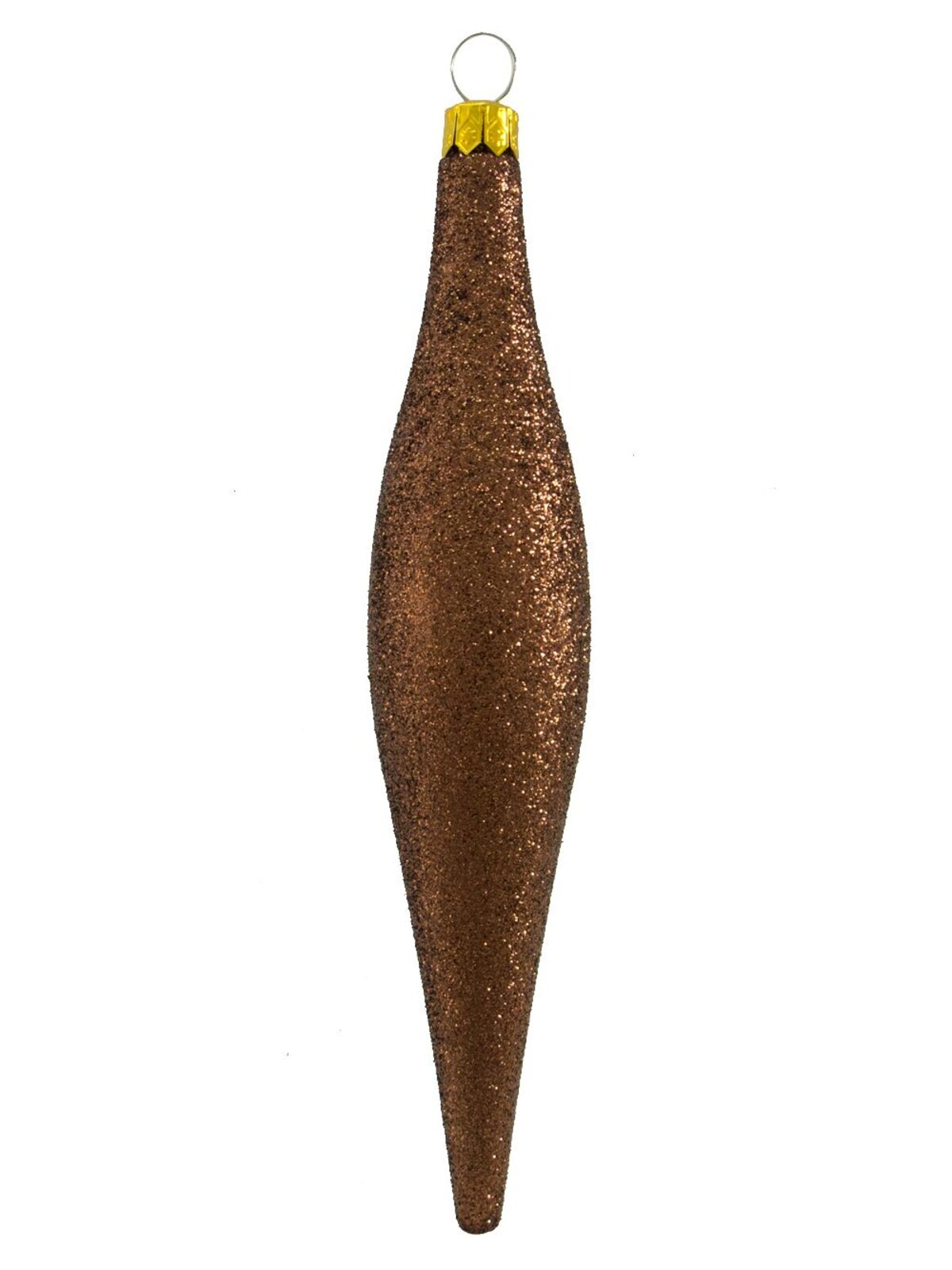 Chocolate, Gold & Copper Glittered Pine Cone Decorations - 6 x 15cm — image 2