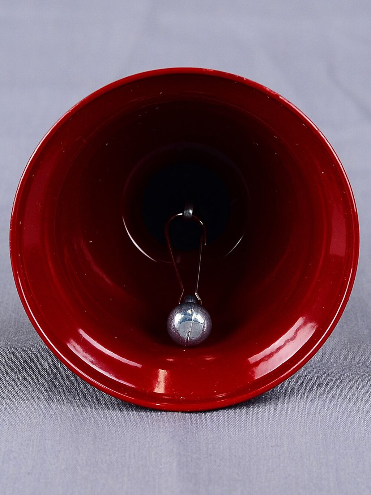 Classic Red Santa Hand Bell Black Handle & Festive Chime | 13cm — image 3