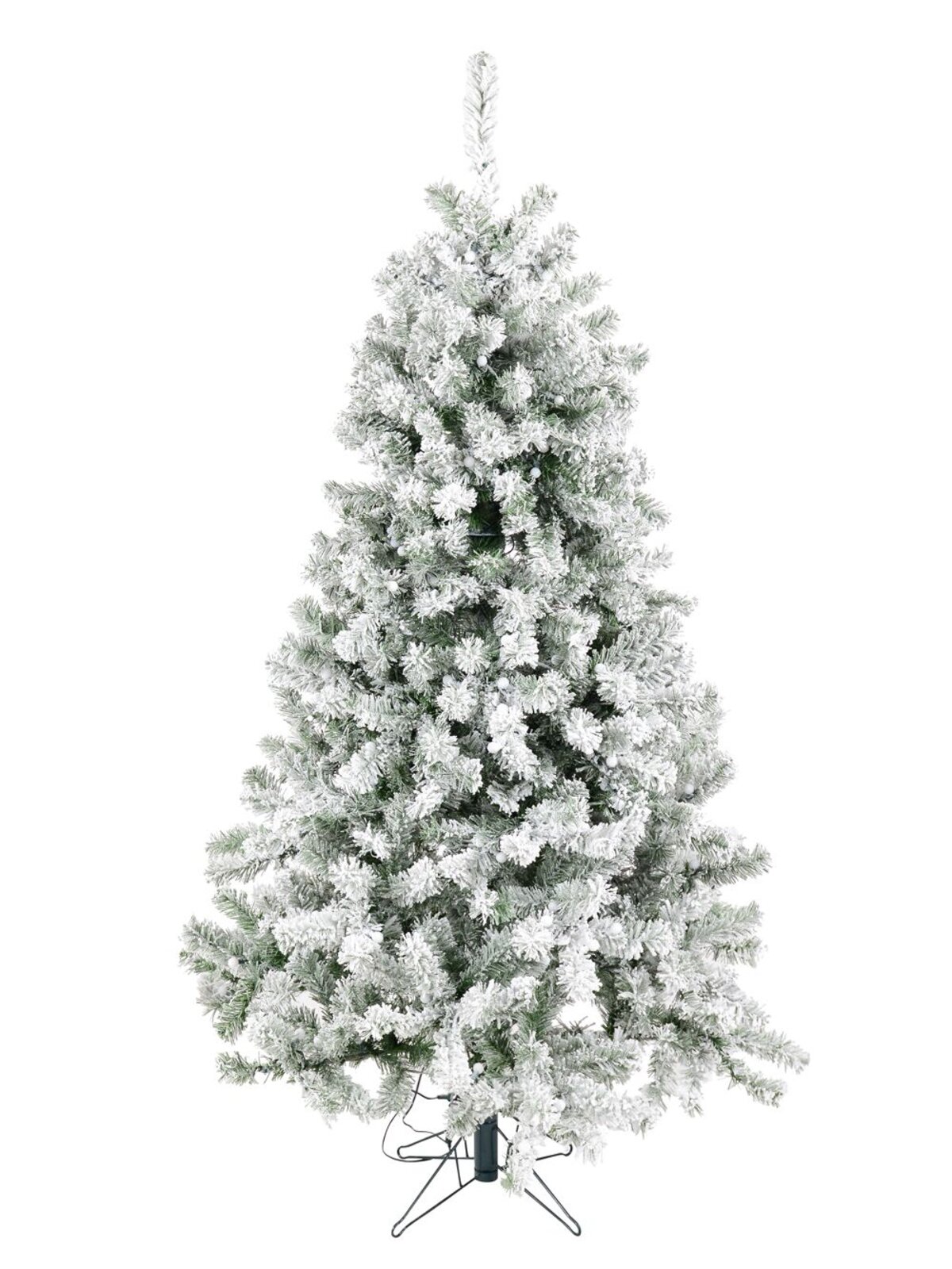 Dual Colour Pre-Lit Moderately Flocked Christmas Tree With 598 Tips - 1.8m — image 3