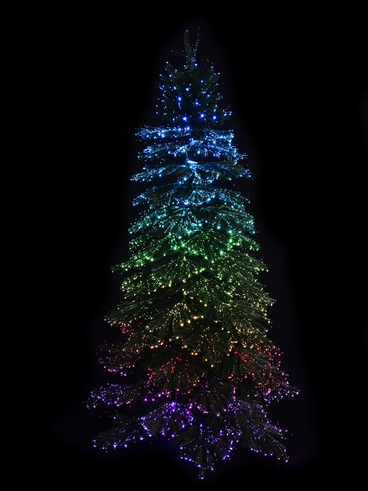Dynamic Starry Night & Static Light Fibre Optic Tree - 2.3m