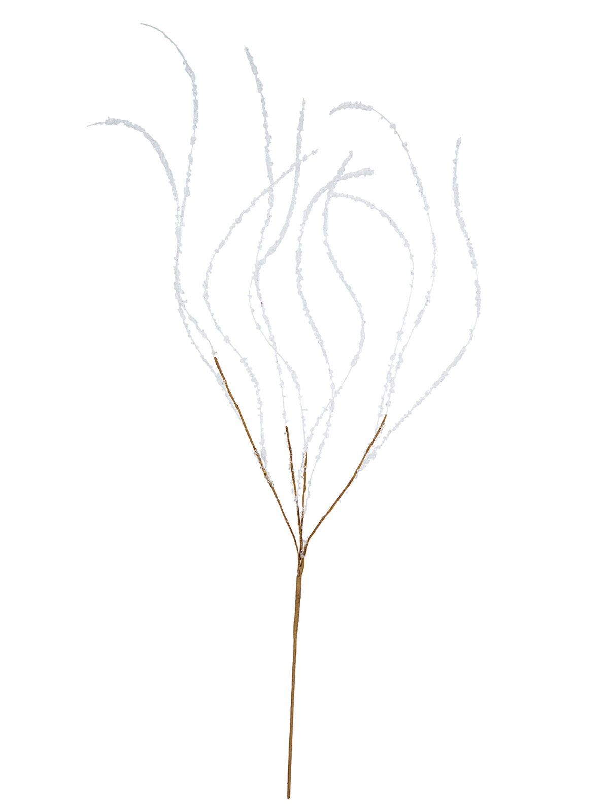 Frosted Pussy Willow Branch Look Decorative Christmas Floral Stem - 90cm — image 2