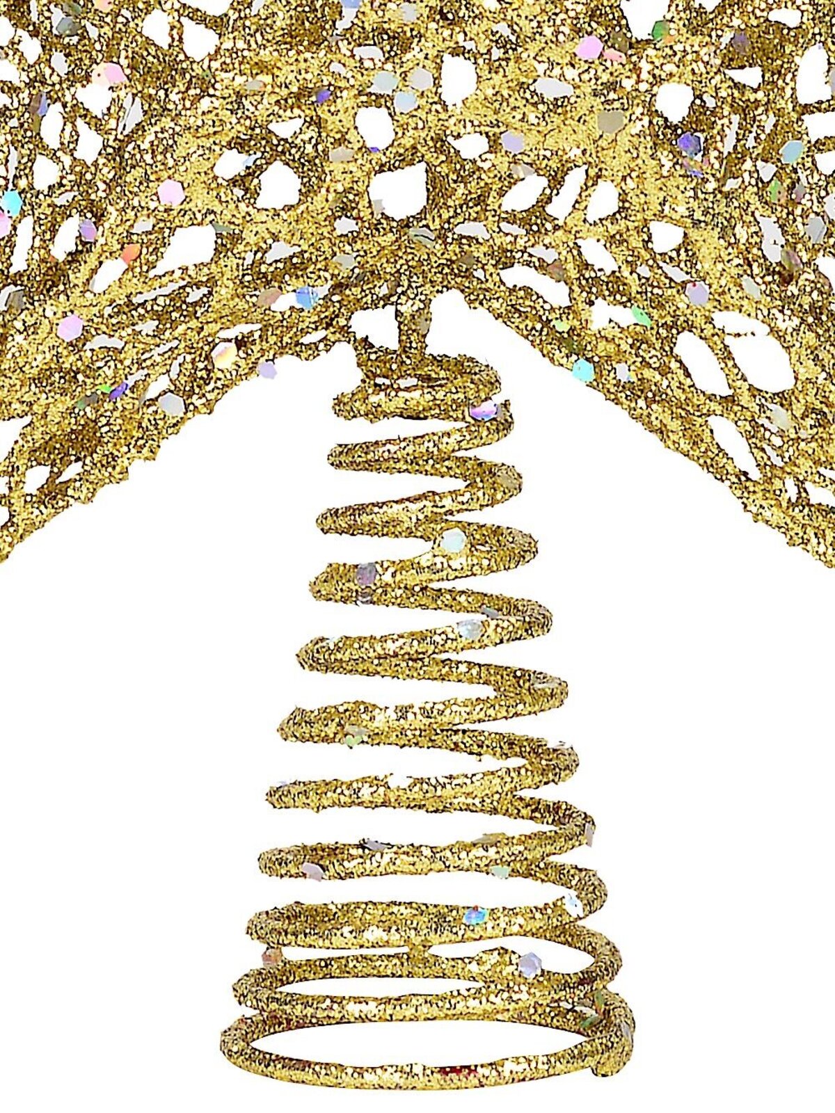 Gold Glitter Tree Topper - 30cm