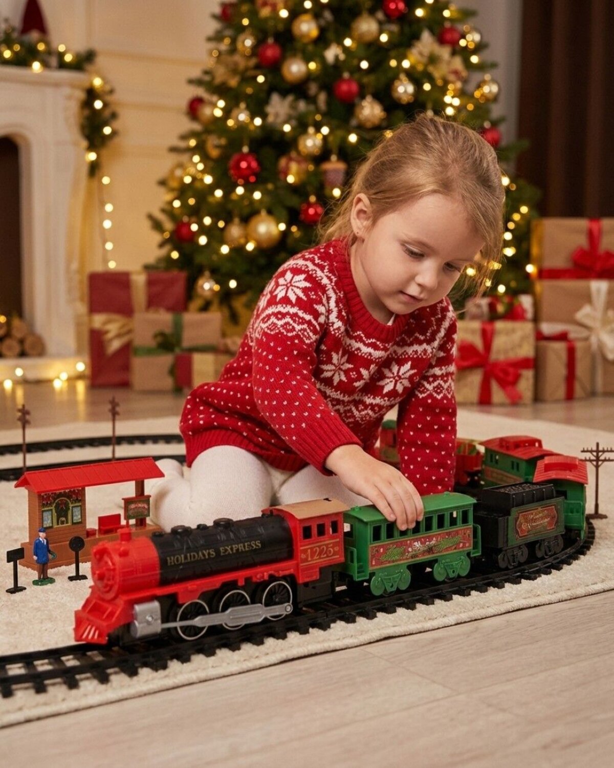 Holiday Express Musical Christmas Train Set | 54 Piece Set With Headlight — image 3