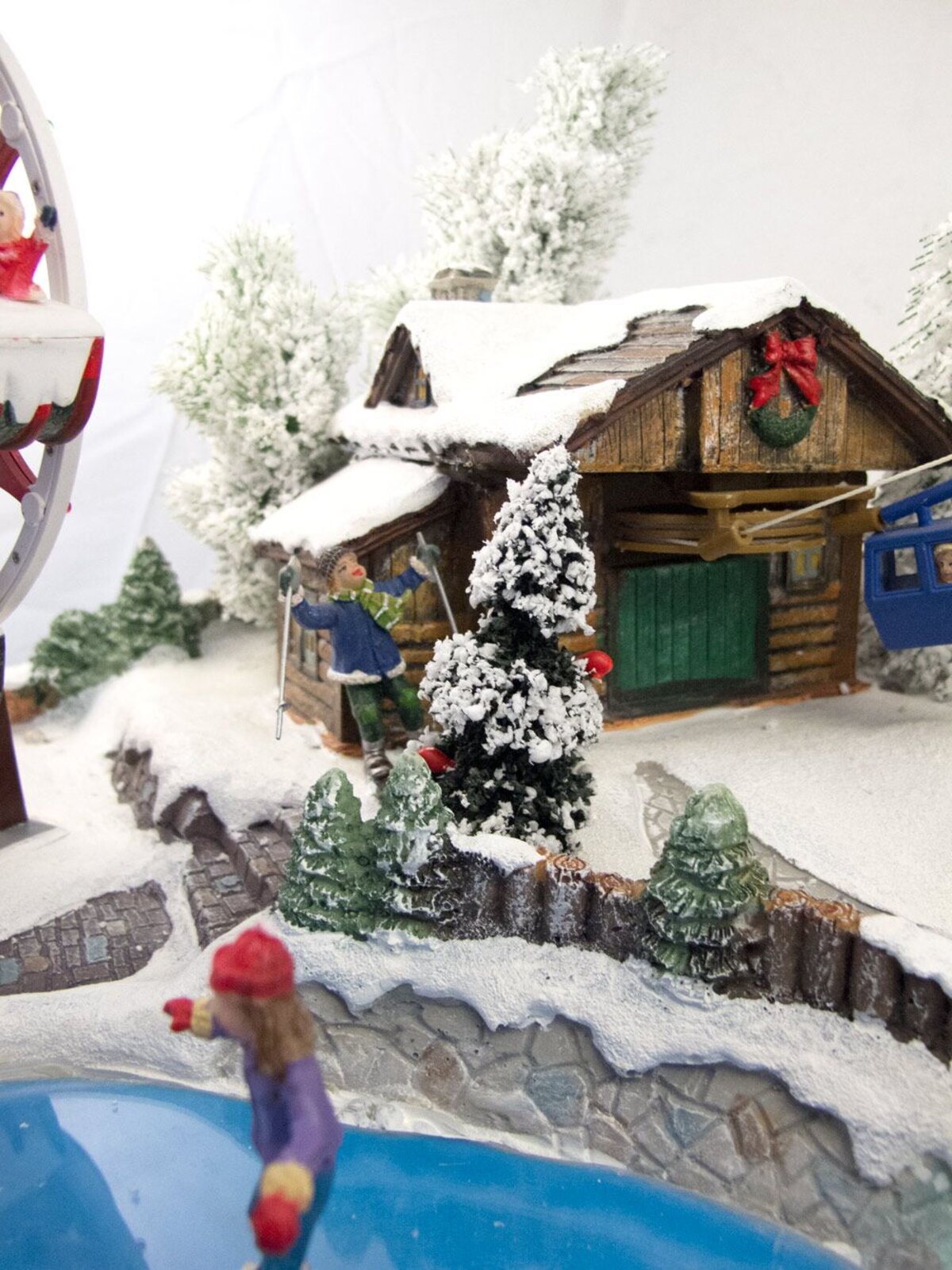 Illuminated, Animated & Musical Winter Resort Village Scene Ornament - 66cm — image 9