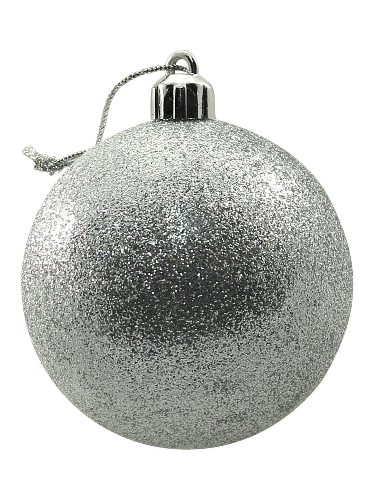 Metallic, Matte, Glitter & Pearl Silver Baubles - 16 x 60mm