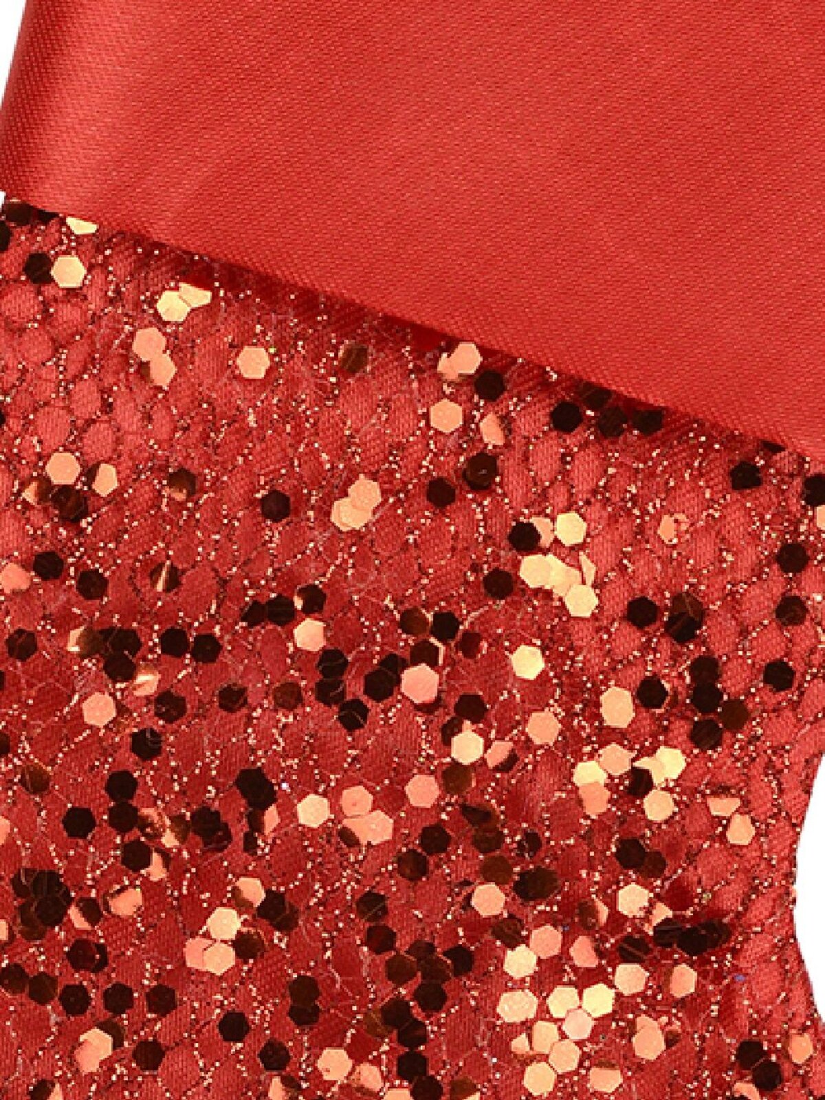 Mini Red Sequin Christmas Stocking Decorations - 6 x 15cm — image 3