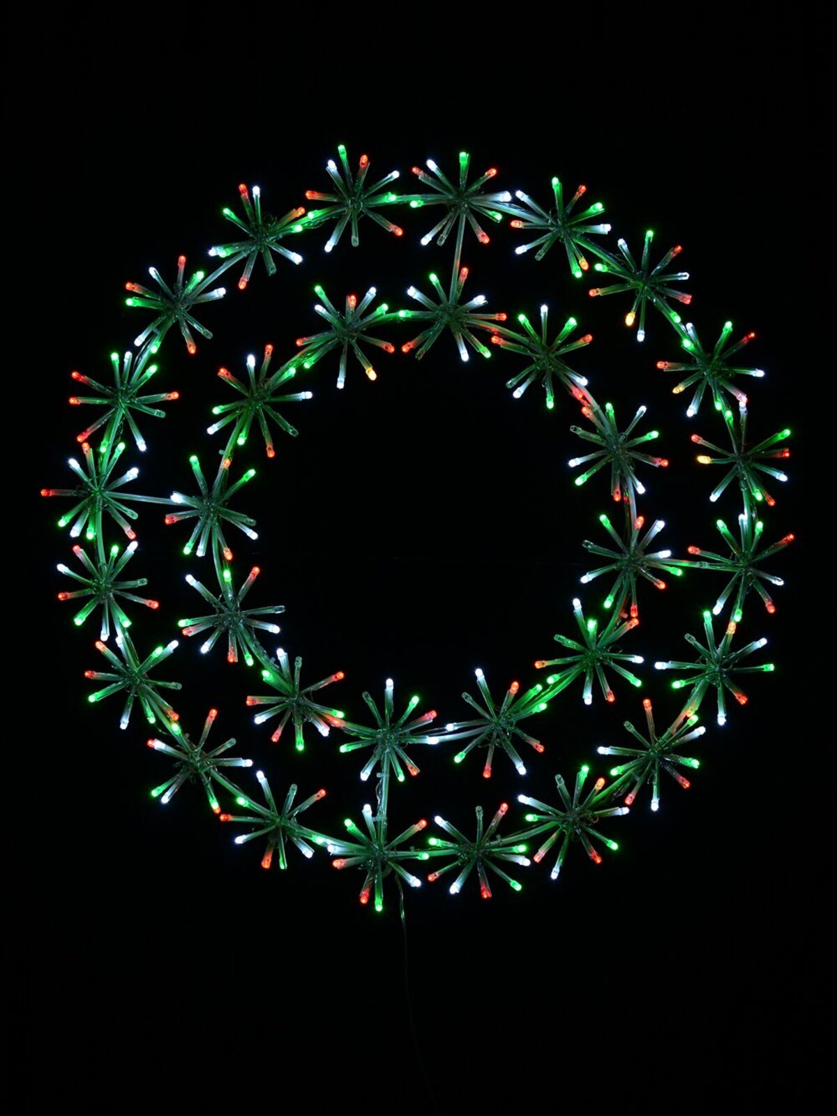 Multi Colour LED Twinkle Wreath With Starburst Branches Light Display - 61cm — image 2