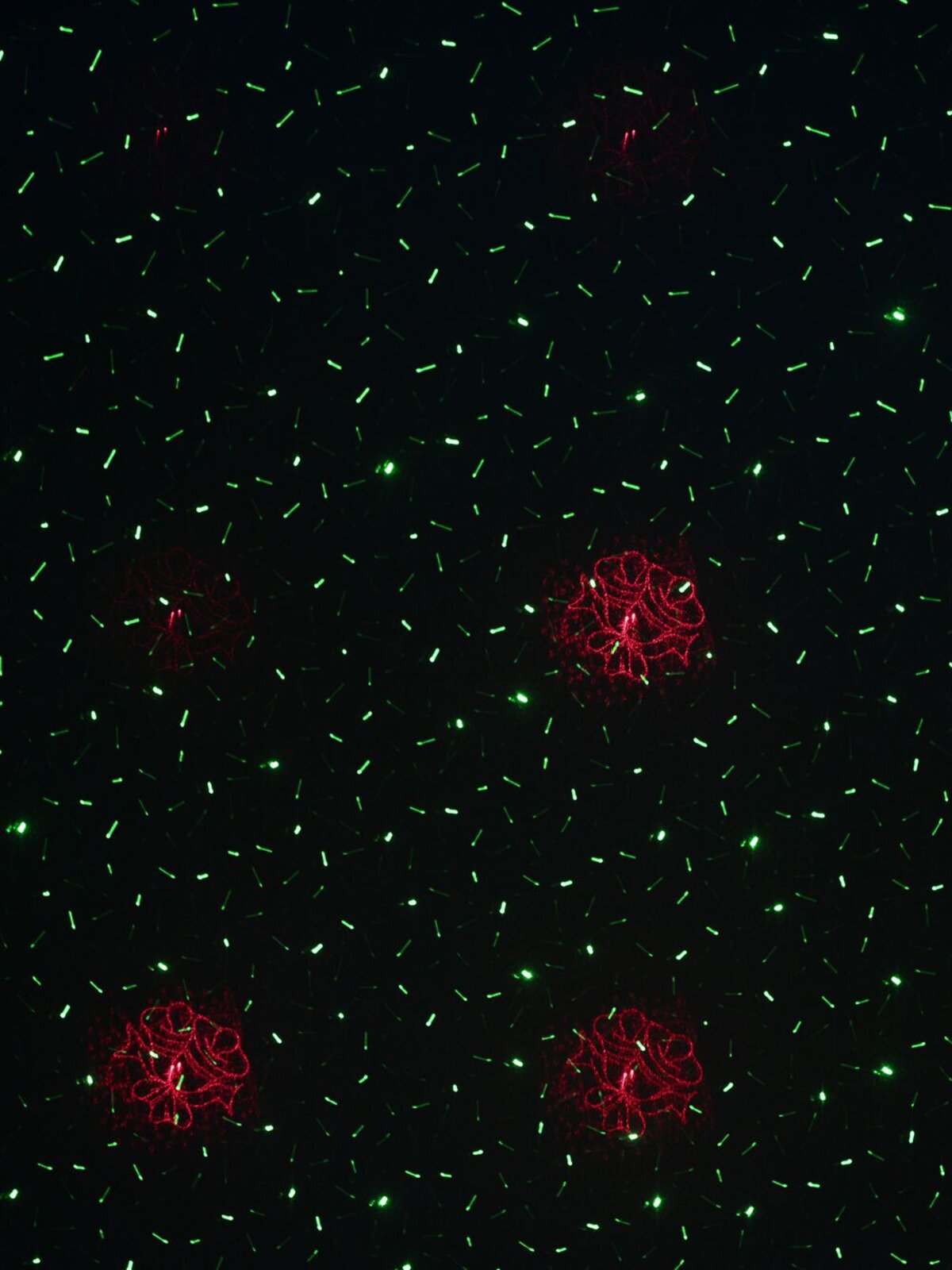 Multi Point Red & Green Christmas Pattern Garden Laser Light - 12m x 12m