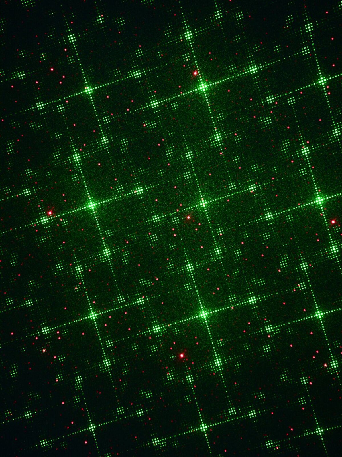 Multi Point Red & Green Flowers & Dots Pattern Garden Laser Light - 12m x 12m